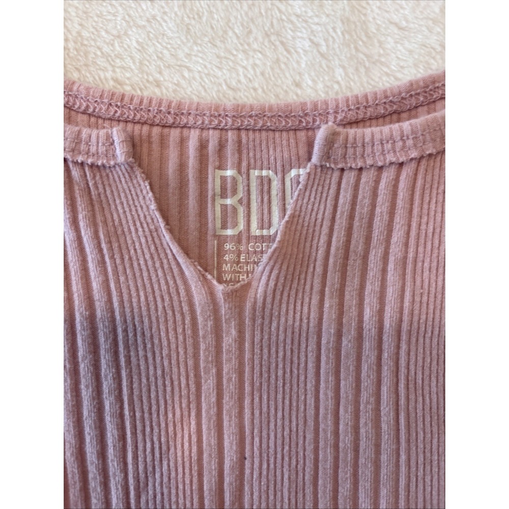 bdg urban outfitters Soft Pink Ribbed Tank Top Cami Women's Size S - Picture 2 of 4